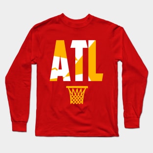 Retro Atlanta Basketball ATL Long Sleeve T-Shirt
